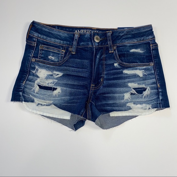 American Eagle Outfitters Pants - AE Shortie Low Rise Super Stretch Denim Shorts 6